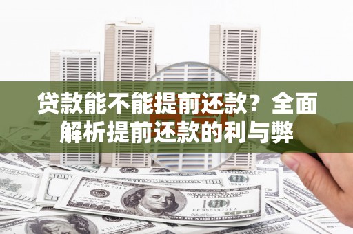 大庆贷款能不能提前还款？全面解析提前还款的利与弊