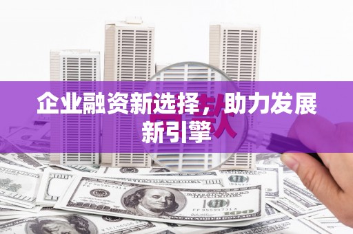 大庆企业融资新选择，助力发展新引擎