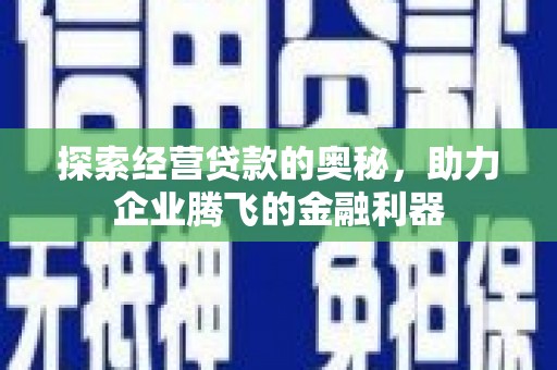 大庆探索经营贷款的奥秘，助力企业腾飞的金融利器