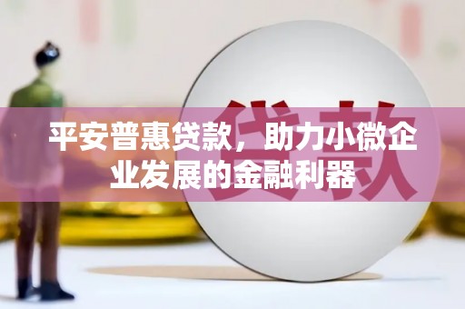 大庆平安普惠贷款，助力小微企业发展的金融利器