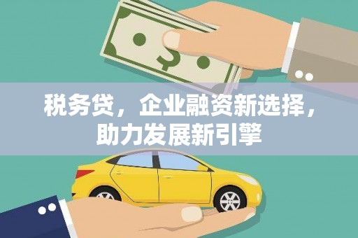 大庆税务贷，企业融资新选择，助力发展新引擎