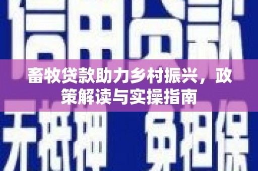 大庆畜牧贷款助力乡村振兴，政策解读与实操指南