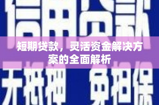 大庆短期贷款，灵活资金解决方案的全面解析