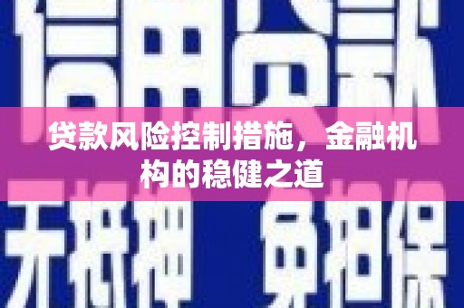 大庆贷款风险控制措施，金融机构的稳健之道