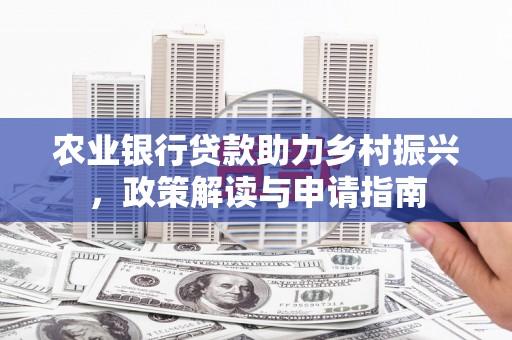 大庆农业银行贷款助力乡村振兴，政策解读与申请指南